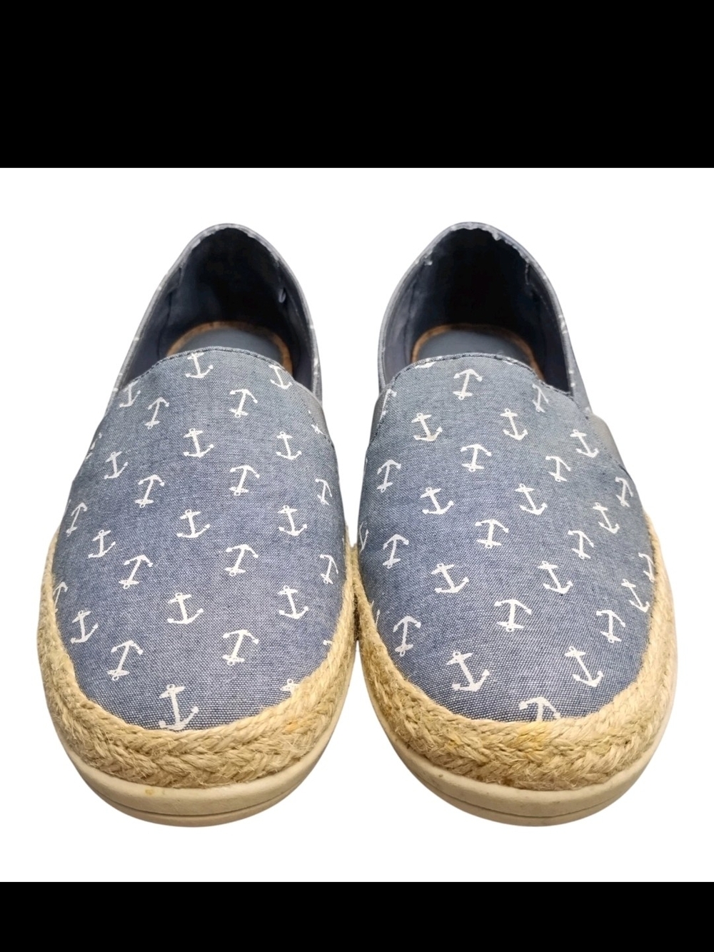 G.H. Bass & Co. Women's Multicolor Anchor Espadrilles Slip-Ons Size 9.5